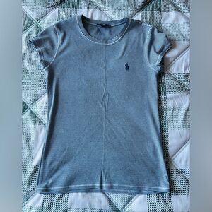 Ralph Lauren Navy and White Striped Tee